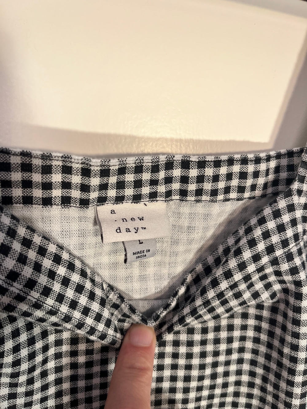 a new day Black and White Gingham Tank Top - Picture 5 of 6